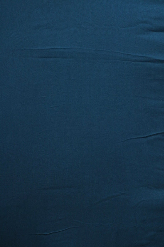 Prussian Blue Dyed Viscose Georgette Fabric