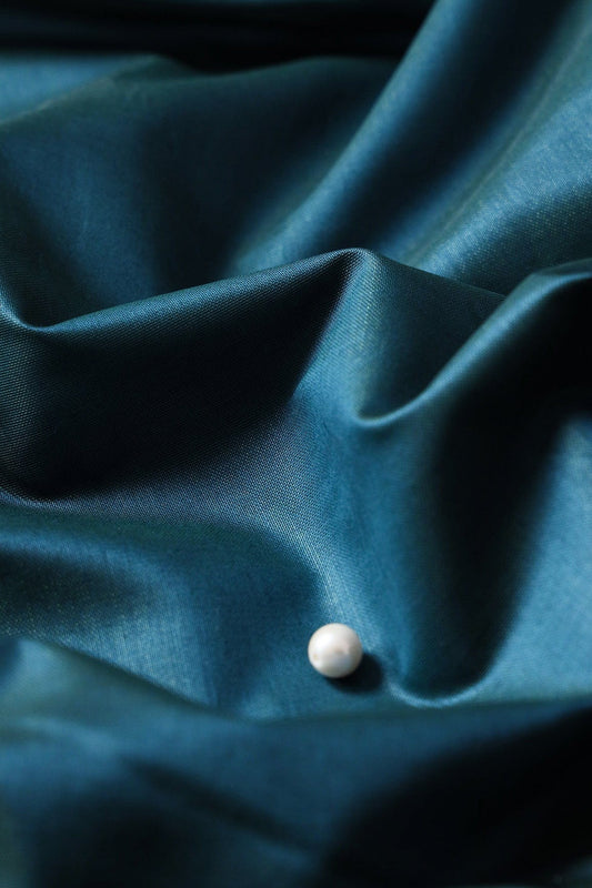 Rama Dyed Viscose Chanderi Silk Fabric