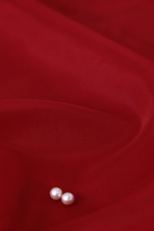 Red Dyed Organza Fabric
