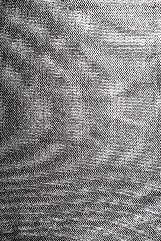 Silver Black Zari Matty Textured Banarasi Jacquard Fabric