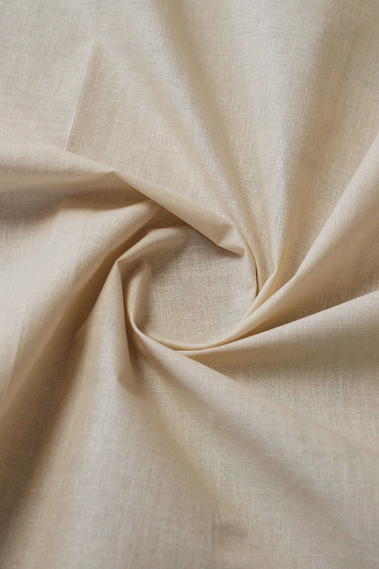 Tan Beige Dyed Pure Cotton Fabric